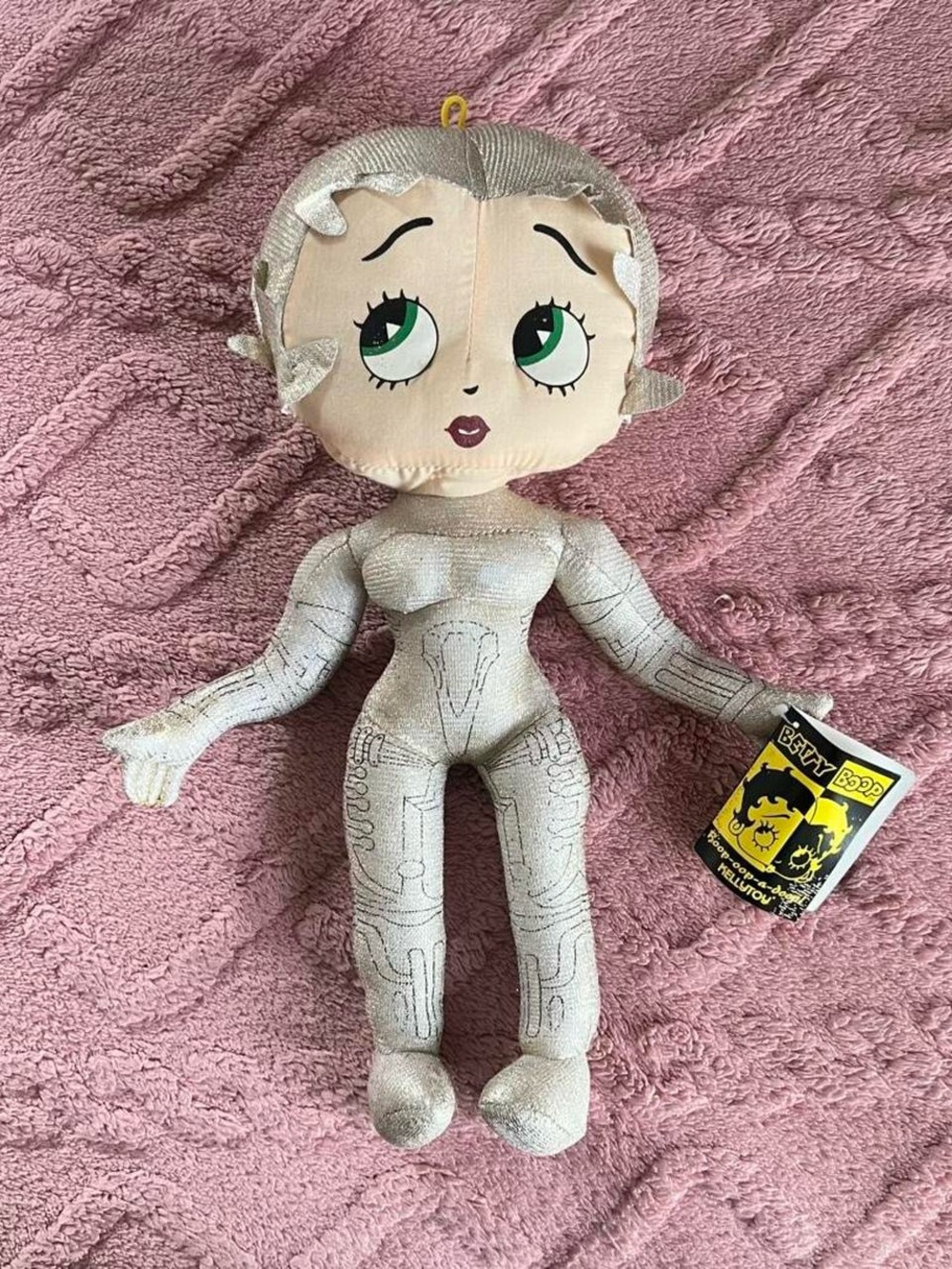 Vintage Betty Boop Silver Robot Girl Plushie Doll